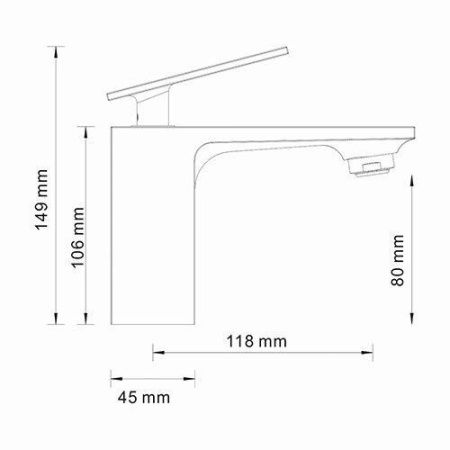 Смеситель Wasserkraft Alme 1500 1503 на раковину хром