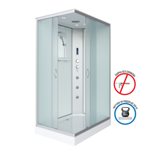 Душевая кабина Niagara Classic 431853QF 110х80 прямоугольная с крышей ориентация универсальная - фото 2