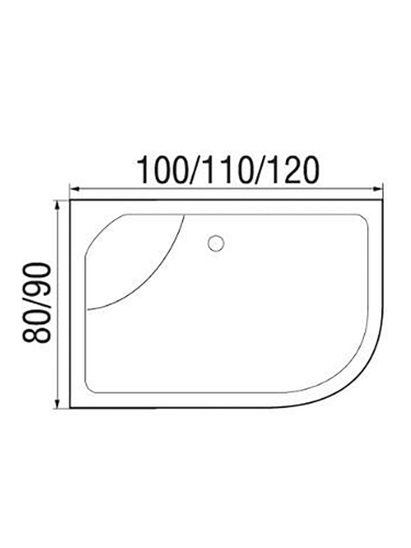 Душевая кабина River NARA 120/80/44 MT R (10000002823) 120х80 асимметричная с крышей ориентация правая - фото 3
