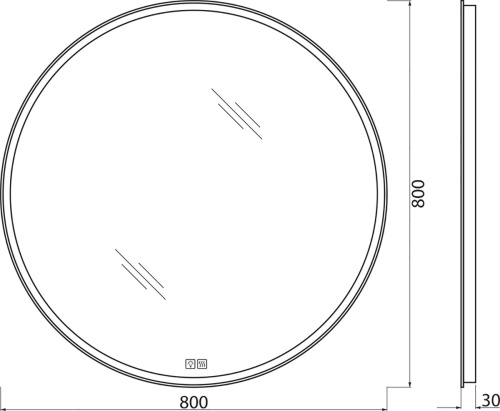 Зеркало в ванную BelBagno SPC-RNG-800-LED-TCH-WARM 80х80 - фото 5