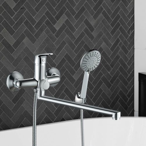 Смеситель для ванны WesnaArt Ocean OCE12-320 настенный хром - фото 3