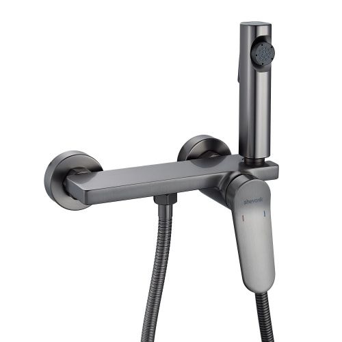 Гигиенический душ со смесителем Shevanik S43T S4305T-1 оружейная сталь - фото 2