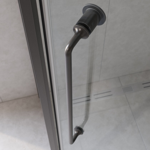 Душевой уголок Cezares RELAX 304 RELAX-304-P-1-100-C-GM 100х100 стекло прозрачное профиль оружейная сталь без поддона - фото 4