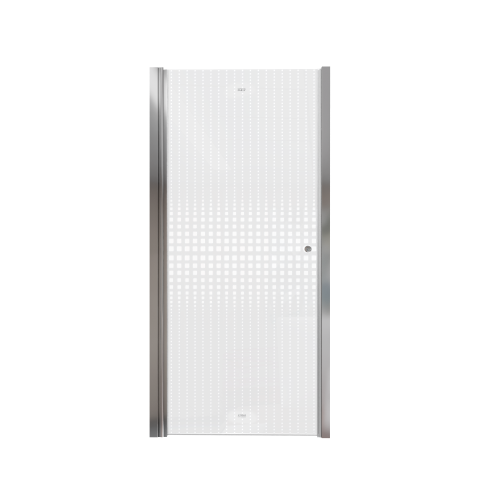 Душевая дверь Parly DE90 90х185 стекло прозрачное с рисунком профиль хром глянцевый