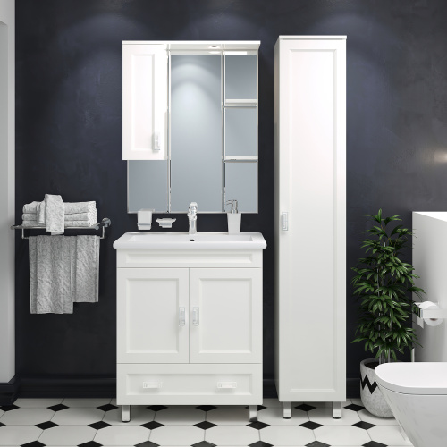 Шкаф-пенал Misty Дива П-Див05035-013ПрП 35х34х190 напольный цвет белый - фото 3