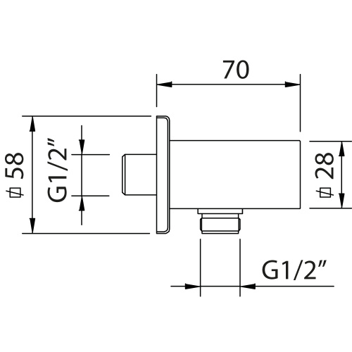 Шланговое подключение Clever SQUARE 61112 - фото 2