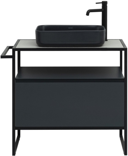 Тумба под раковину Allen Brau Priority 1.31002.AM 80х45х75 напольная цвет черный - фото 5