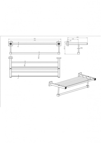 Полка CeramaLux Venezia 88610-1 - фото 2