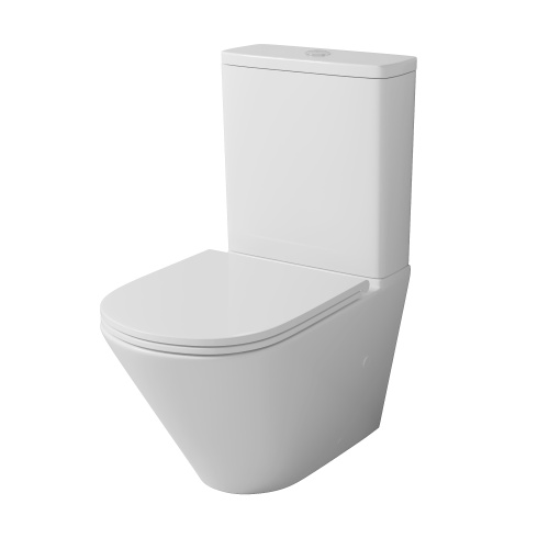 Унитаз напольный с бачком Grossman Торнадо GR-4449SQ белый глянцевый с сиденьем микролифт безободковый смыв торнадо