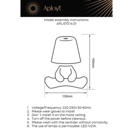 Настольная лампа Aployt Ninon (Нинон) APL.673.14.01
