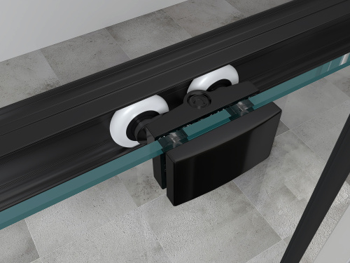 Душевая дверь Abber Schwarzer Diamant AG30120B5 120х190 стекло прозрачное профиль черный - фото 5