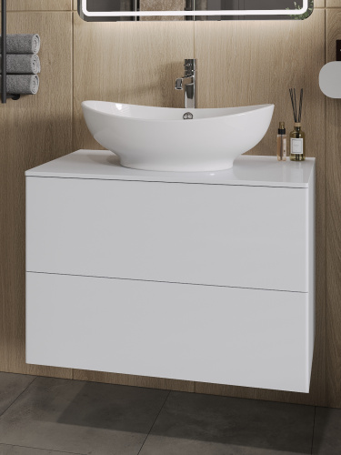 Тумба с раковиной Orange Otto Ot-75TuMDF+G56 75х41х72 цвет белый - фото 4