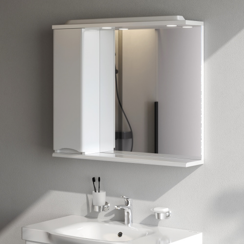 Зеркало-шкаф Am.Pm Like M80MPL0801WG 80х15х78 подвесной цвет белый - фото 4