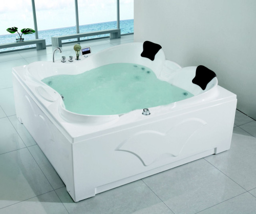 Ванна акриловая гидромассажная Gemy G9089 O R 187х187 пристенная квадратная с каркасом - фото 2