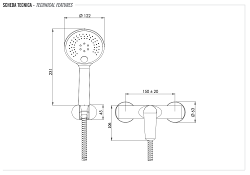 Смеситель для душа Remer Vanity V38 настенный хром - фото 2