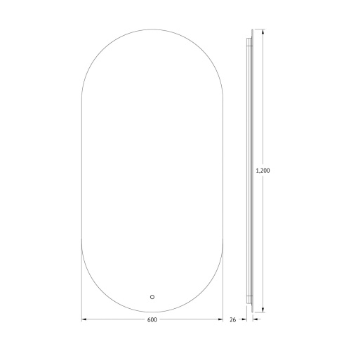 Зеркало в ванную Defesto OPTI DF 2916S 60х120 - фото 2