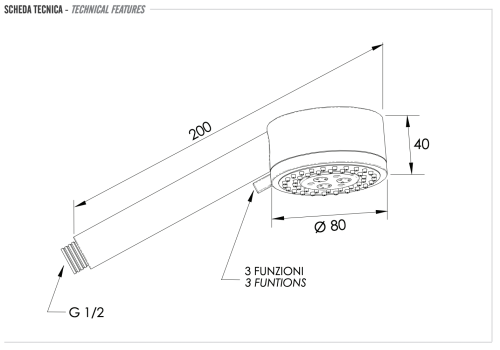 Душевая лейка Remer 319MOx округлая - фото 2