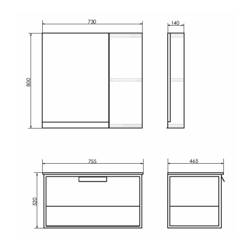 Тумба с раковиной Comforty Бонн 00-00006487CF 76х47х52 подвесная цвет дуб темный - фото 2