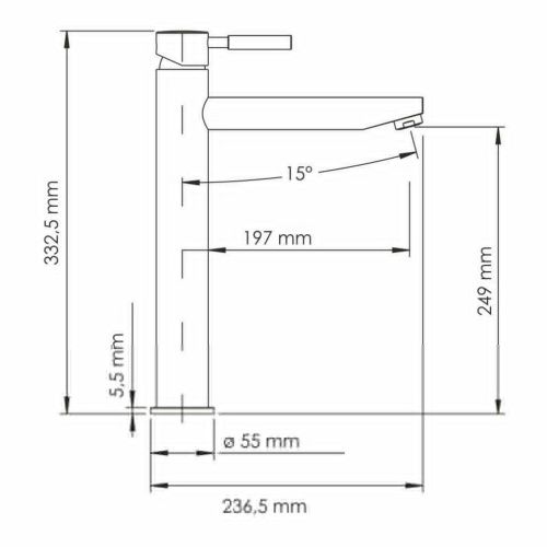 Смеситель Wasserkraft Wern 4200 4203H на раковину никель - фото 4