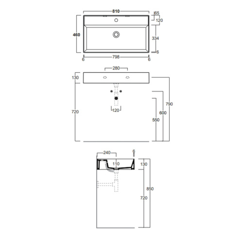 Раковина керамическая Simas Agile 81 см AG81 navy matt*1 напольная цвет зеленый матовый без отверстий под смеситель - фото 2