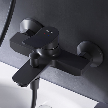 Смеситель для ванны и душа Am.Pm X-Joy F85A10022 настенный черный