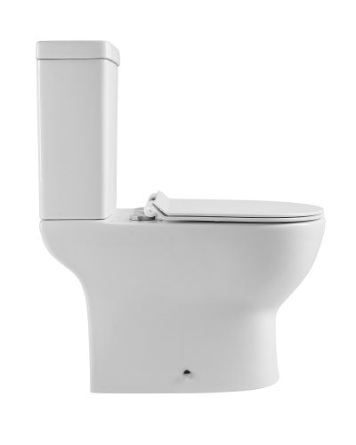 Унитаз напольный с бачком Agger AT03000 белый с сиденьем микролифт безободковый смыв торнадо - фото 4