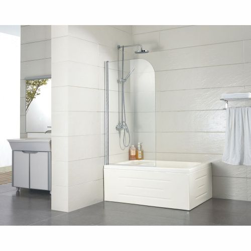 Душевая шторка на ванну Azario Merrit NF6211 800_АРХ 80х140 стекло прозрачное профиль хром ориентация универсальная - фото 2