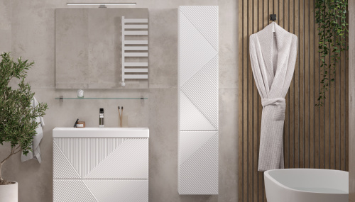 Пенал Velvex EDGE 35х29х15 pp.EDG.35 белый подвесной цвет белый - фото 2