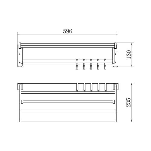 Полка в ванную комнату Fashun A7801-7 - фото 3