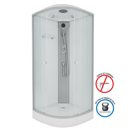 Душевая кабина Niagara Eco E80/13/MT 80х80 четверть круга с крышей ориентация универсальная