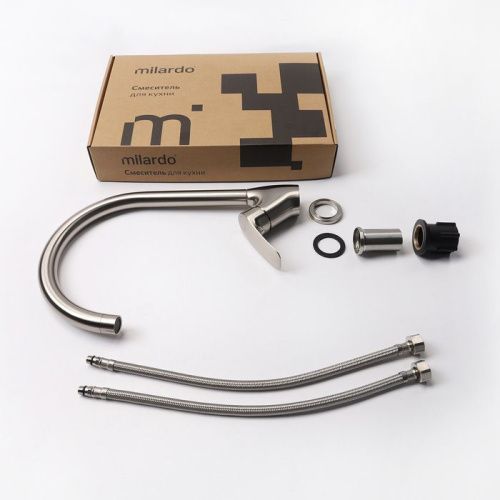 Смеситель для кухни Milardo Rora RORBN0JM05 на мойку сатин - фото 2