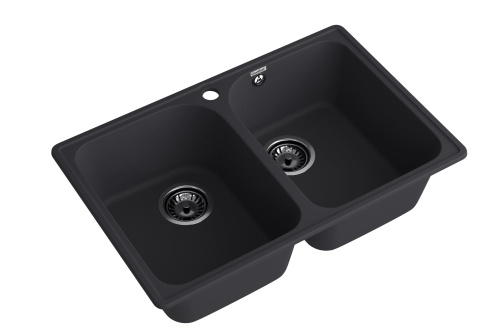 Кухонная мойка Granfest Quarz 15 черный 74х48 цвет черный поверхность матовая - фото 2