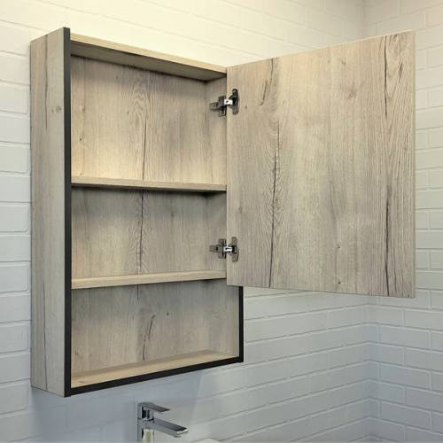 Зеркало-шкаф Comforty Вена 00-00009271CF 55х15х80 подвесной цвет дуб дымчатый - фото 5