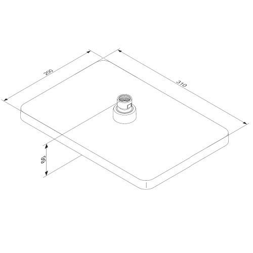 Верхний душ Damixa Merkur 940050300 черный - фото 5