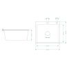 Кухонная мойка Fmark FSC5545C 55х45 цвет золото поверхность матовая