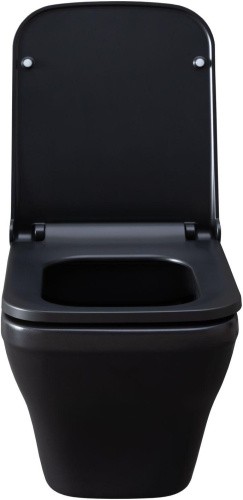 Чаша унитаза подвесная Allen Brau Infinity 4.21011.31 цвет черный матовый без сиденья безободковая каскадный смыв - фото 3