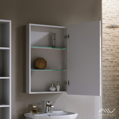 Зеркало-шкаф Alavann Vittoria ALV0293001 50х13х80 подвесной цвет белый - фото 2