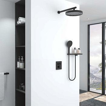 Душевая система Vincea Inspire VSFW-3I21MT2RMB встраиваемая в стену с термостатом