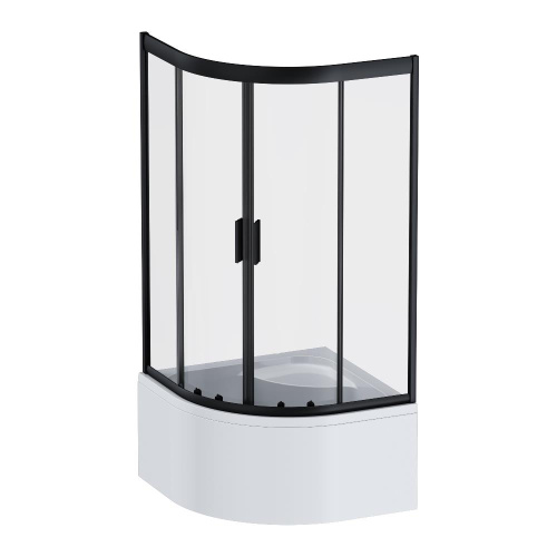 Душевой уголок Am.Pm Gem W90G-401A090BT 90х90 стекло прозрачное профиль черный матовый без поддона - фото 2