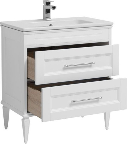 Тумба с раковиной Aquanet Бостон М 00212668 78х47х65 напольная/подвесная цвет белый - фото 3