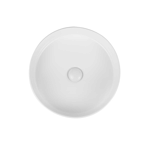 Раковина из сантехнического фарфора Vincea VBS-316 41х41 накладная цвет белый без отверстий под смеситель - фото 2