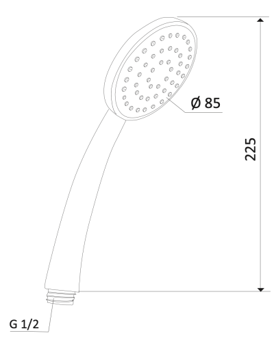 Душевая лейка Mariani B00191NO00 округлая - фото 3