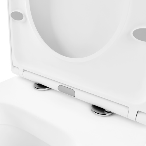 Унитаз подвесной Lavinia Boho Biore 330402CR белый глянцевый с сиденьем микролифт безободковый каскадный смыв - фото 3