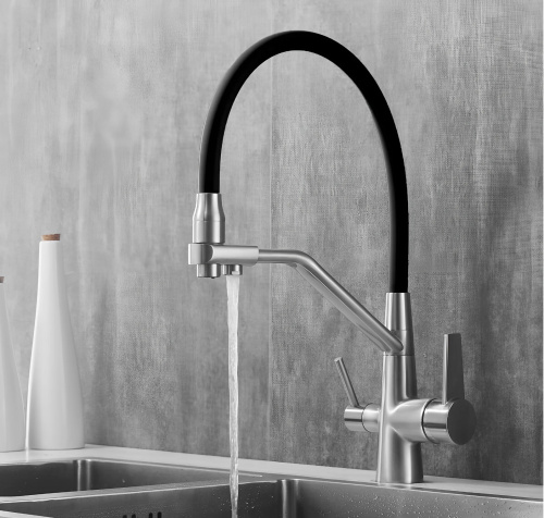 Смеситель для кухни BOCH MANN ELSE BN BM10426 на мойку никель матовый - фото 2