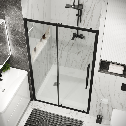 Душевая дверь Grossman Cosmo 100.K33.02.140.21.00 140х195 стекло прозрачное профиль черный матовый - фото 5