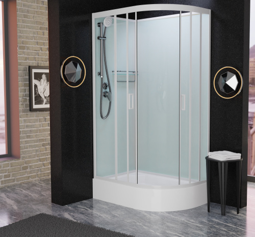 Душевая кабина Frank 128009 120х80 без крыши ориентация левая - фото 2