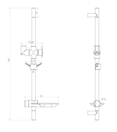 Душевая штанга LeMark LM8062C цвет хром