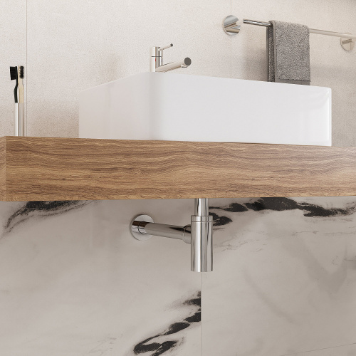 Комплект: Донный клапан Stworki SW-001CR хром + Сифон SD-001CR хром (1035027) - фото 3