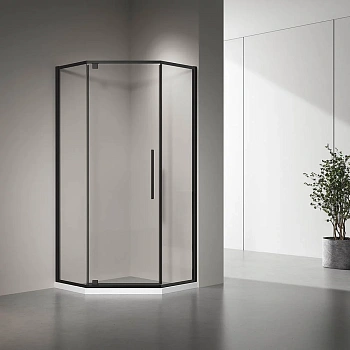 Душевой уголок Veconi Rovigo RV35B-80-01-C7 80х80 стекло прозрачное профиль черный без поддона