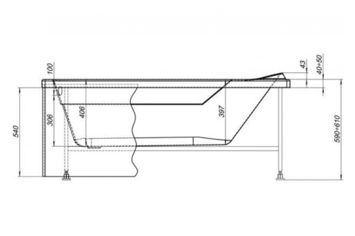 Экран фронтальный Aquanet 00243512 - фото 2